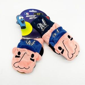 MBL Milwaukee Brewers Mascot character mitten gloves